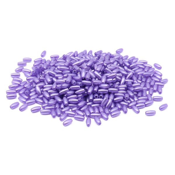 Бусины пластик (жемчуг) 3х6 мм, 15 г, Astra&Craft (фиолетовый), 4AR293/294