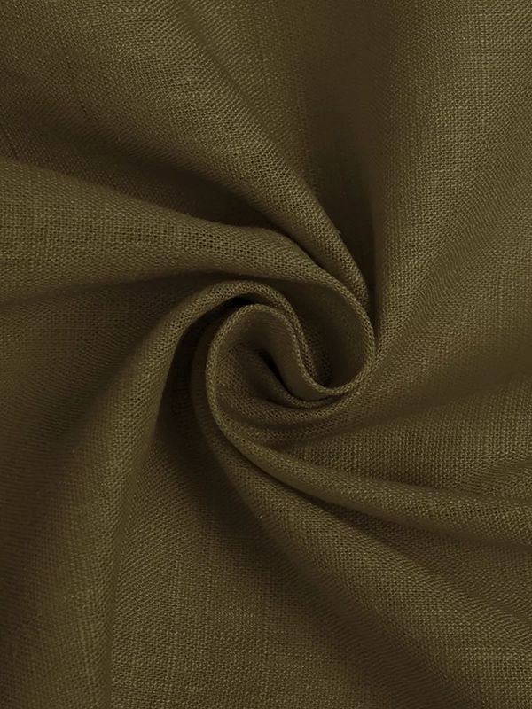 Льняная ткань 190 г/м², 140 см / 5 метров, TBY.Li.1002.36.5, цв.36 хаки