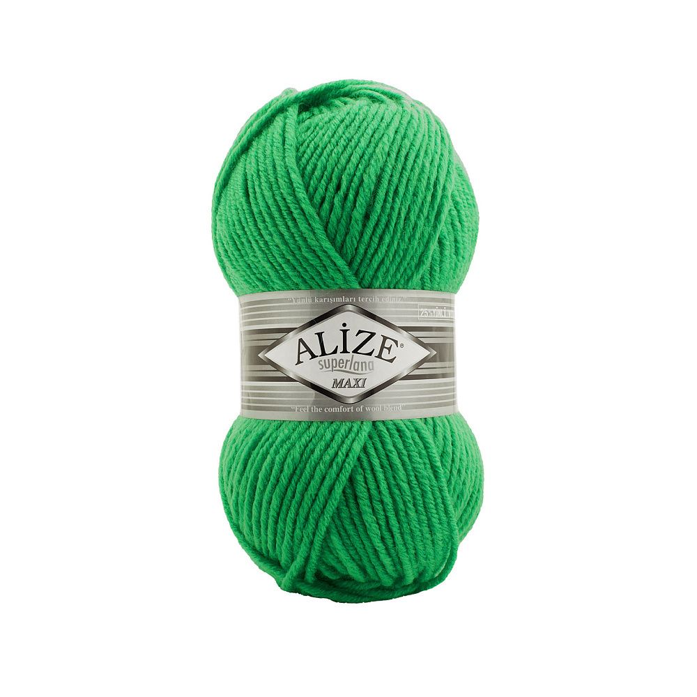 Пряжа Alize (Ализе) Superlana Maxi / уп.5 мот. по 100 г, 100 м, 455 зеленый