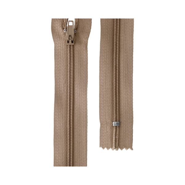 Молния спираль (витая) брючная Т4 (4 мм) 1 зам., н/раз., 18 см, п/автомат, 282 серо-бежевый, G004P Gamma, 10 шт