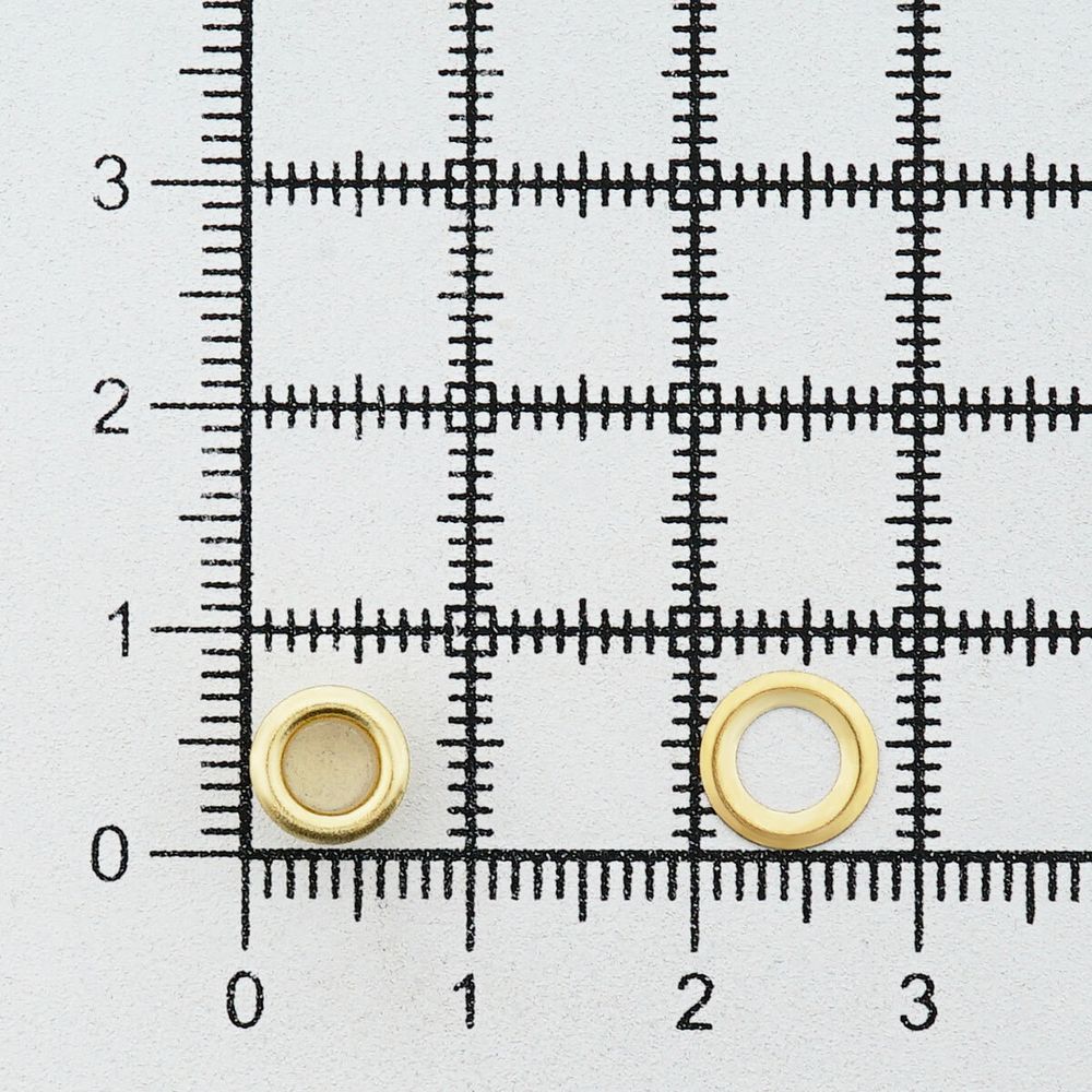 Люверсы металл ⌀_3.7 мм (внутр.), №1.7, сталь, золото, 100 шт, New Star