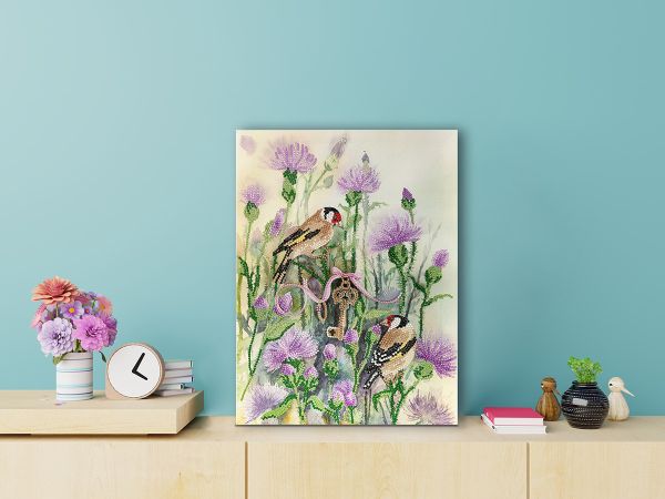 Алмазная (кристальная) мозаика Фрея, В чертополохе, 30х40 см