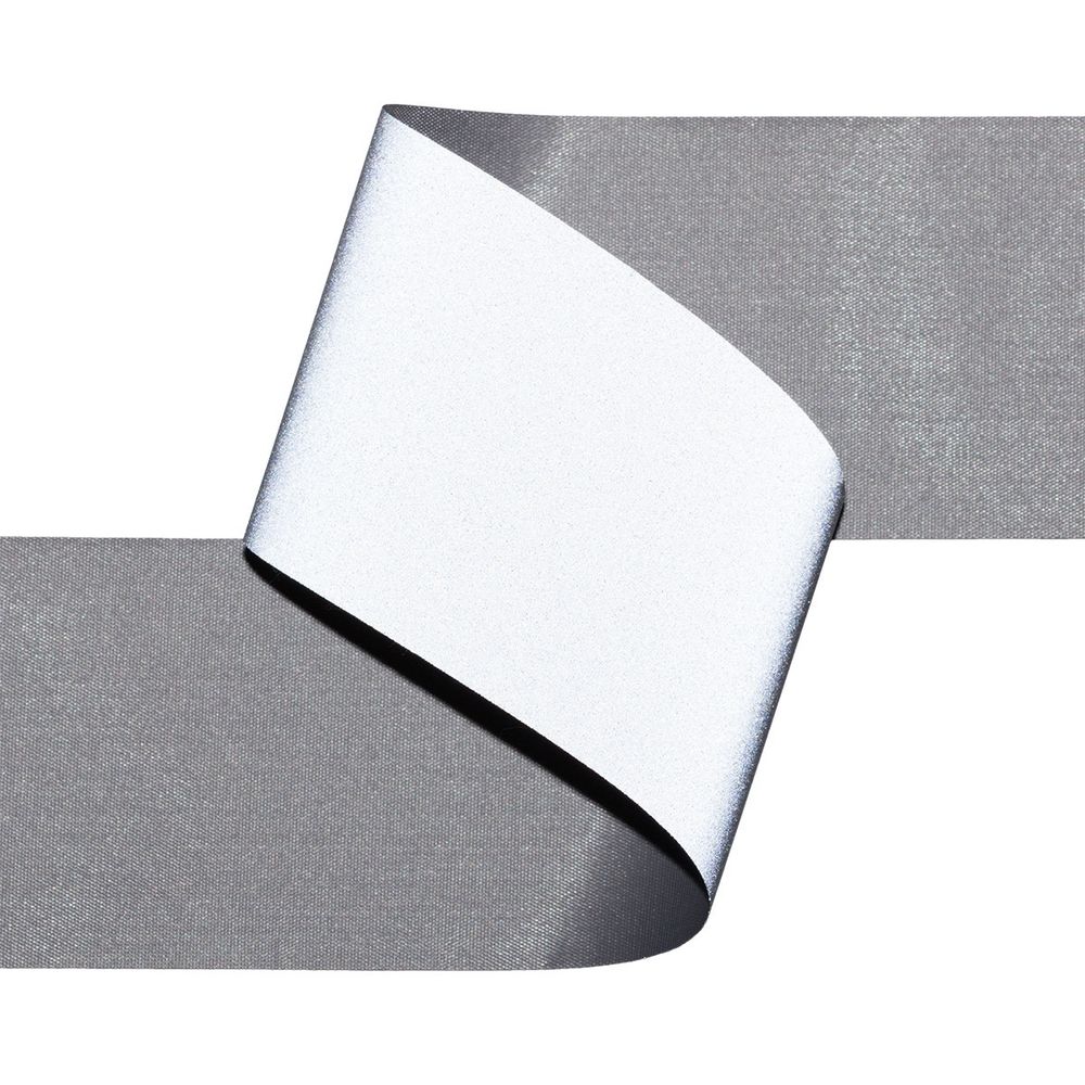 Лента светоотражающая (катафотная) [cpl:360], 50 мм / 50 метров, 100% п/э, серый, Gamma JF9002