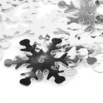 Пайетки фигурные снежинки, 24 мм, упак. 10 гр, Астра, 1 серебро, уп.10 шт