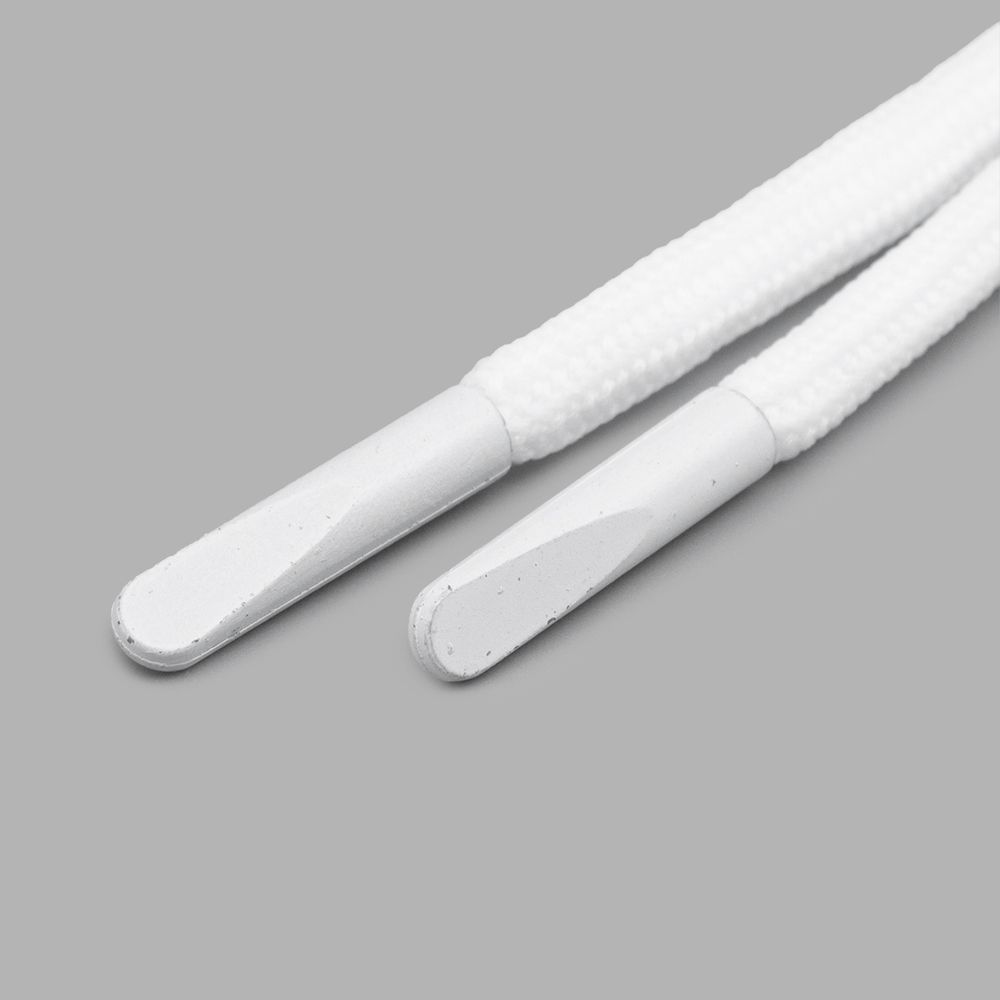 Шнурки круглые с металлическим наконечником 4.0 мм / 130 см, 1 пара (2 шт), белый, 6220-0133