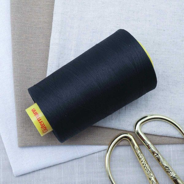 Нитка универсальная Gutermann Mara 120/2, 5000 м, 700185, 1254 черно-серый, 1 катушка