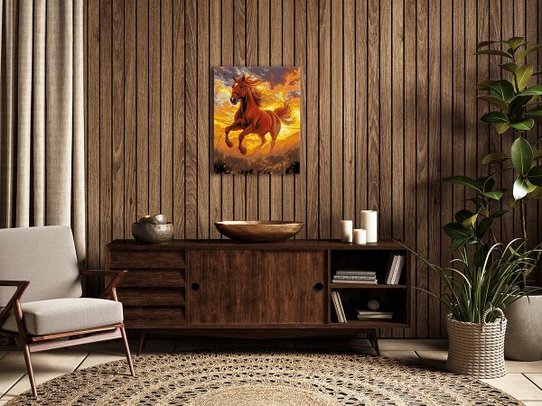 Картина по номерам Фрея PNB/PL-326, Конь в лучах солнца, 50х40 см