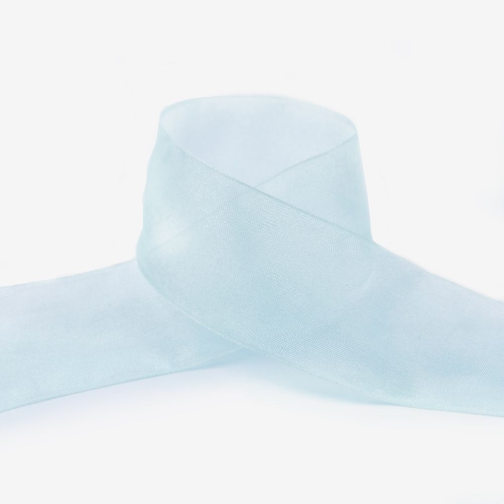 Лента капроновая (органза) 38.0 мм / 22.8±1 метра, 062 бл.голубой, Blitz OR-38