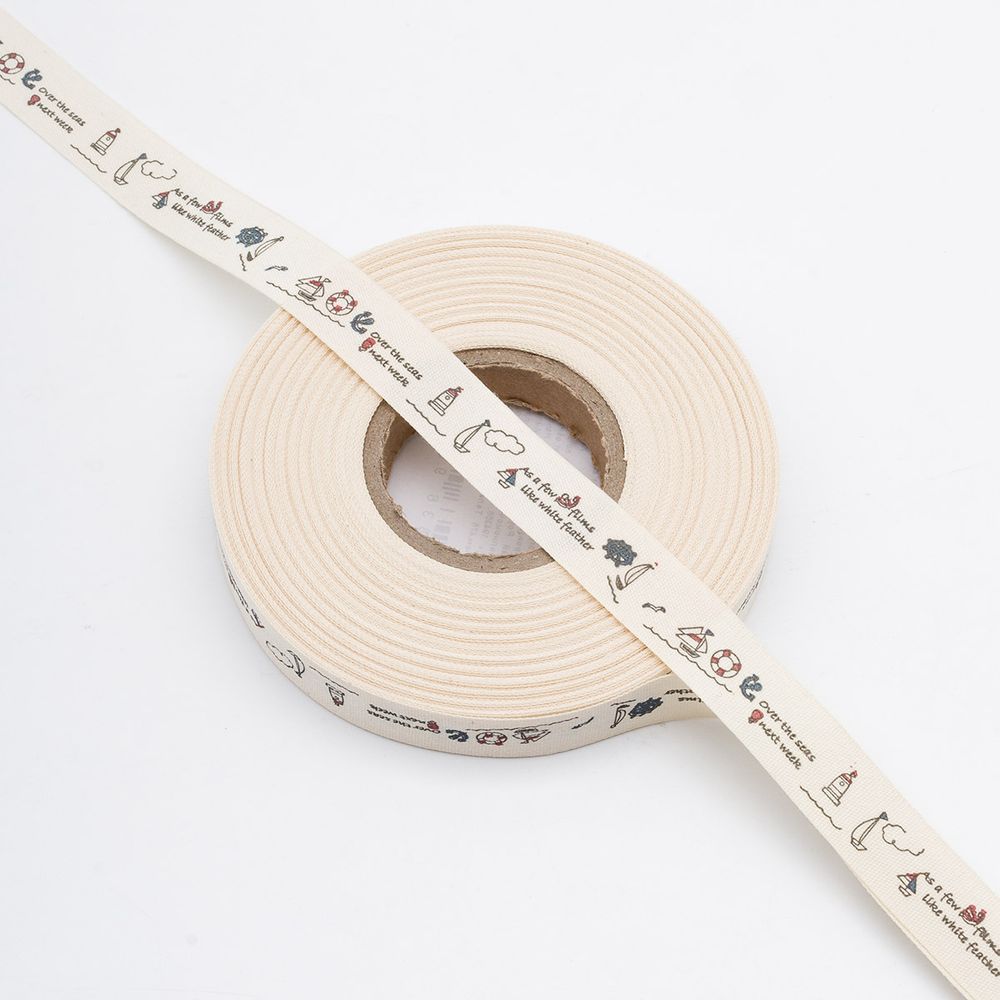 Лента декоративная х/б 15.0 мм / 25±1 метров, море