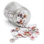 Украшения декоративные пуговицы деревянные Цветы №4, 15-18 мм, 100 шт