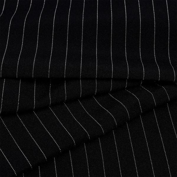 Габардин кач-во Фухуа 180 г/м², 150 см / 1 метр, в полоску, TBY.Gbf.st.24102.1.1.1, цв.01 черный