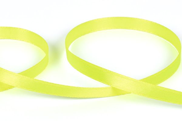 Лента атласная 1-сторонняя 6.0 мм / 33±2 метра, №507N(13-0630) желтый(неон), Gamma