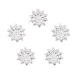 Декоративный элемент "Цветок", 48 мм, упак., 5 шт, Астра, серебро