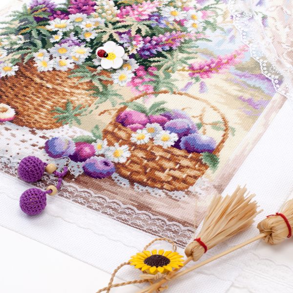 Набор для вышивания нитками Чудесная игла, Летний аромат 32х40 см