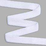 Шнур плоский плетеный х/б ⌀15.0 мм / 100 метров, цв.отбеленный