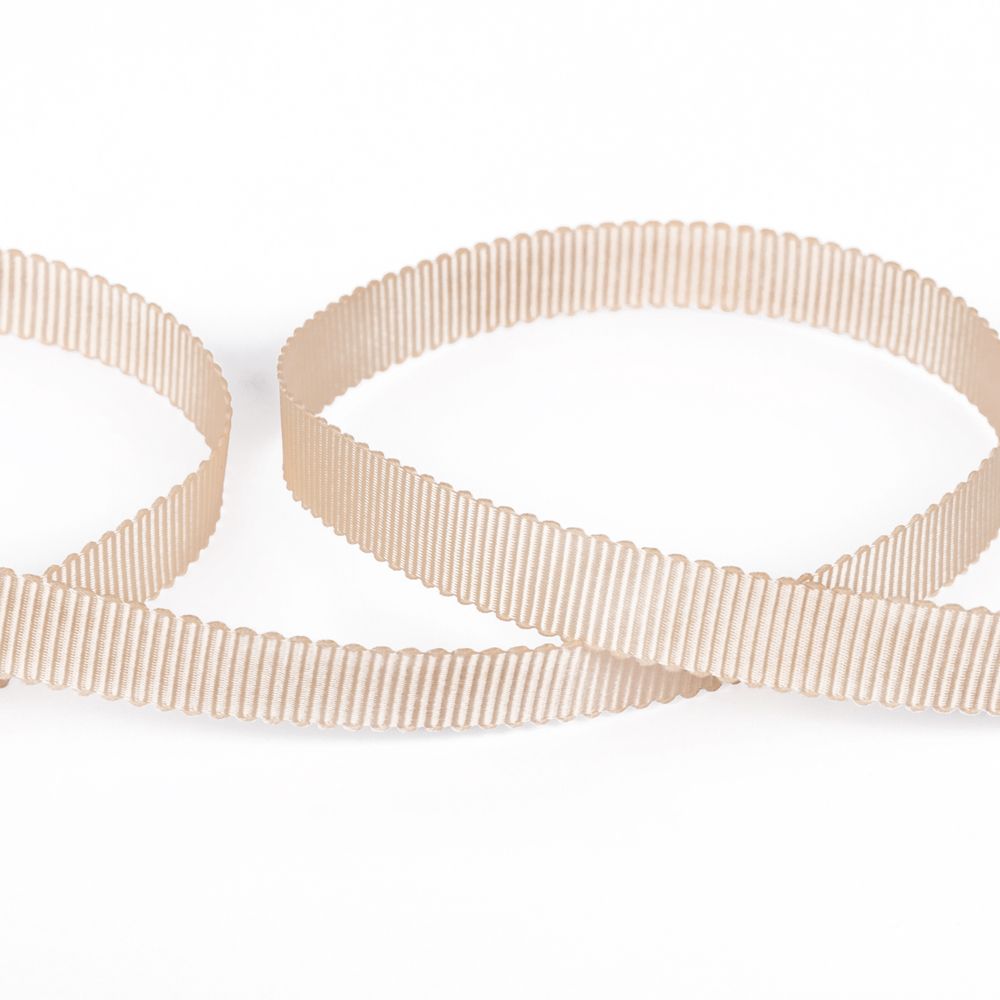 Лента репсовая (в рубчик) с зубчатым краем 10.0 мм, 25±1 метров, 112 персиковый, Gamma PTGR-10