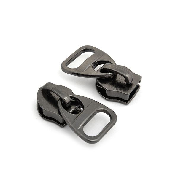 Слайдер (замок) для молнии спираль Т5 (5 мм), галантерейный, D4 цв.черн. никель уп.500 шт