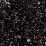 Кнопка Альфа (S-образная) ⌀15.0 мм, ≈720±20 шт, металл, металл, черный soft-touch, Gamma