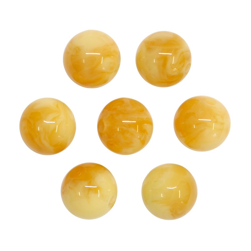 Бусины из смолы, имитация камня 11 мм, 10 шт в упак, ж.янтарь /TOS/