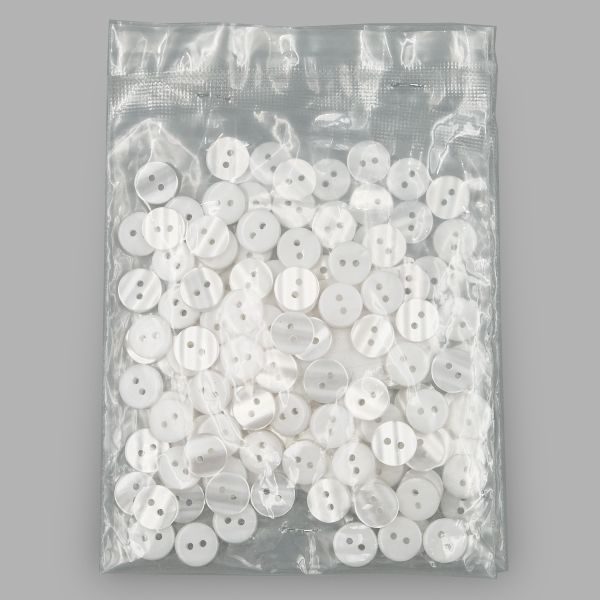 Пуговицы 2 прокола 18L (White (белый)), CX-K-25, 144 шт