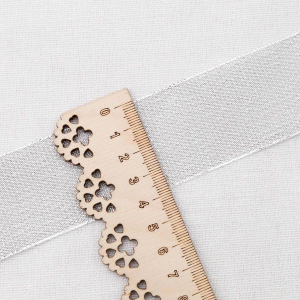 Лента металлизированная 38.0 мм, 32,9м 0080-0300 (серебро)