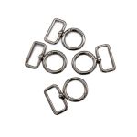 Карабин металл 25.0 мм, черный никель, 4 шт