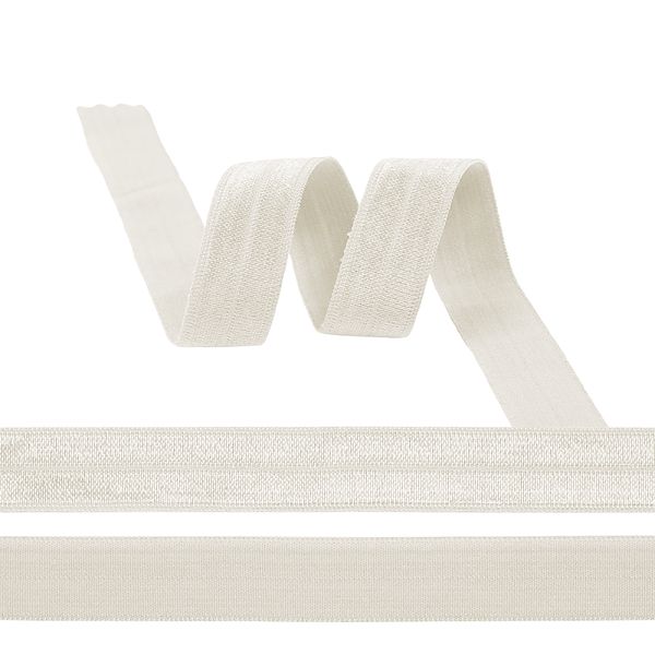 Резинка бельевая (окантовочная) блестящая 20.0 мм / 50 метров, F102 сумрачно-белый