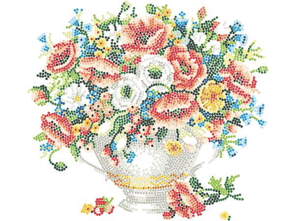 Алмазная (кристальная) мозаика Фрея, Маки и незабудки, 40х30 см