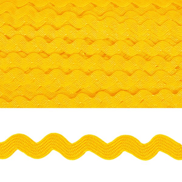 Тесьма вьюнчик 5 мм F110 желтый, уп.32,92м