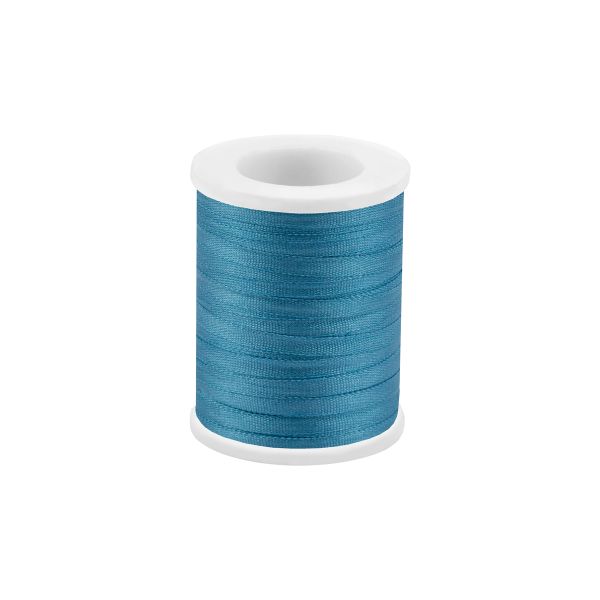 Лента (тесьма) шелковая 2.0 мм / 45.5±0.5 метров, №261 синий, Gamma SR-2