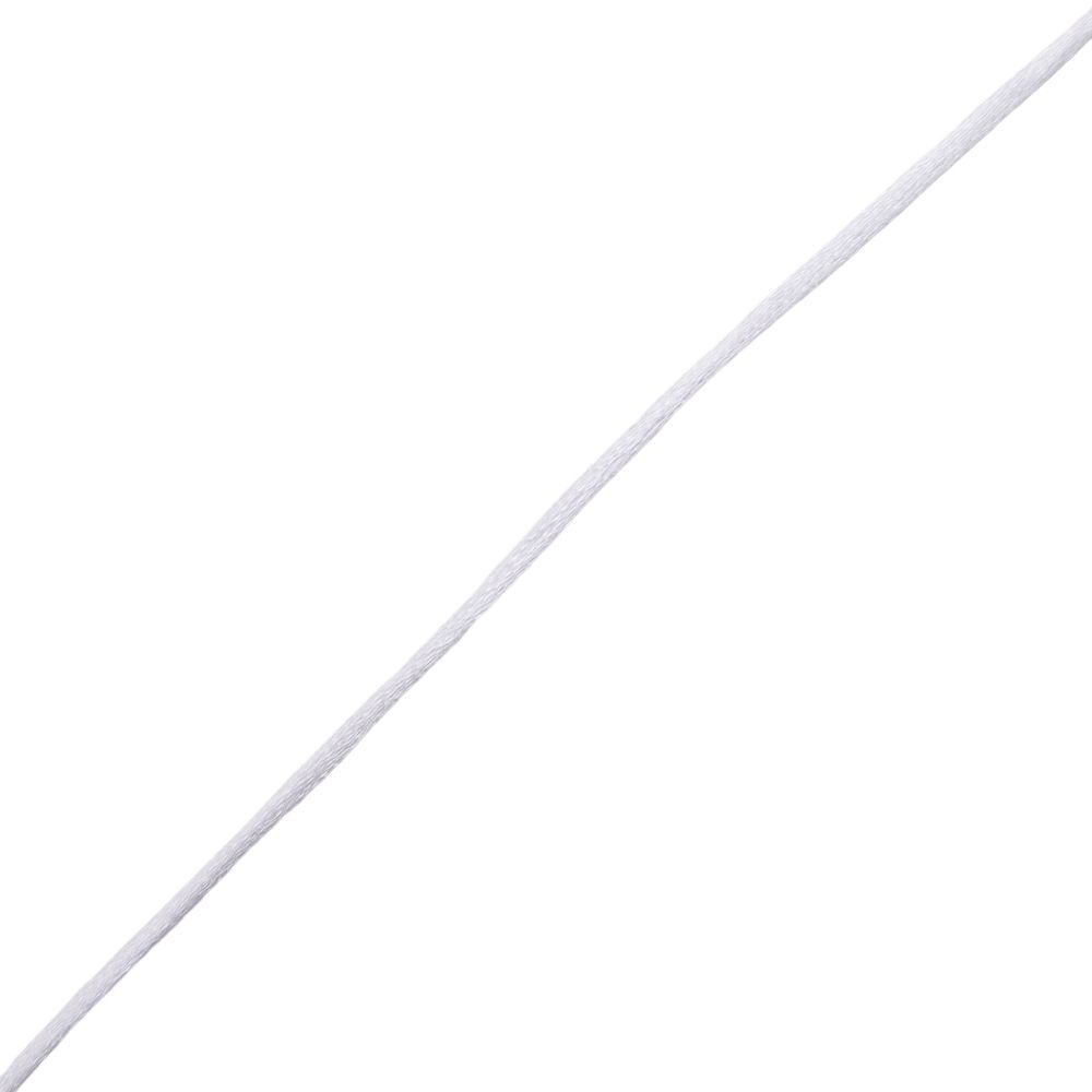 Шнур атласный корсетный ⌀2.0 мм / 45.7 метров, 2 белоснежный