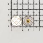 Часть кнопки Альфа (S-образная) ⌀19 мм (A-часть), 5/19 ник цв.мет клетка (А) 19 мм, 20 шт