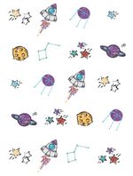 Набор для вышивания нитками Panna, Живая картина. Паттерн. Космос, 20.5х30 см