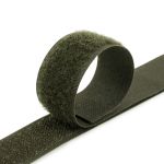 Лента контактная липучка фасовка (велкро) пришивная 25 мм / 5 шт по 25 см, 093 хаки, Gamma LG-25, ПАРА (крючок+петля), качество "B"