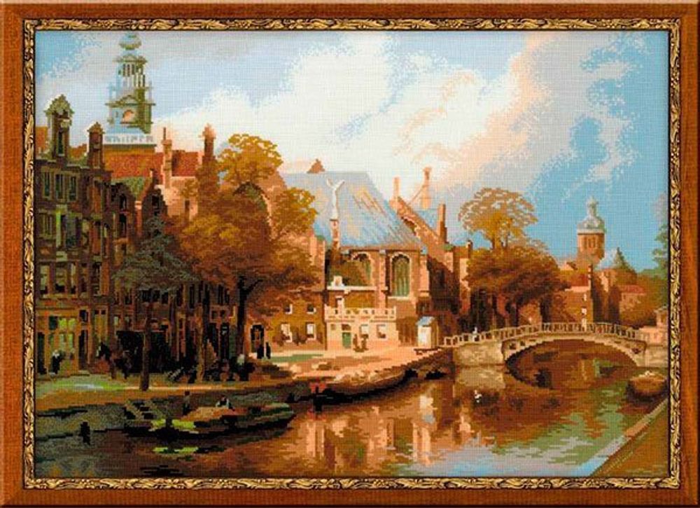 Риолис, Амстердам, старая церковь и церковь Св. Николая Чудотворца 54х40 см
