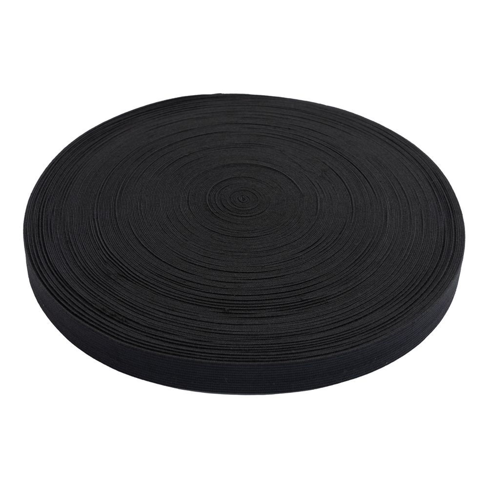 Резинка вязаная 20 мм, / 50 метров, черный, Gamma RV-20 BL