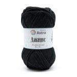 Пряжа Astra Premium (Астра Премиум) Джинс, (Jeans) / уп.4 мот. по 50 г, 135 м, 999 черный