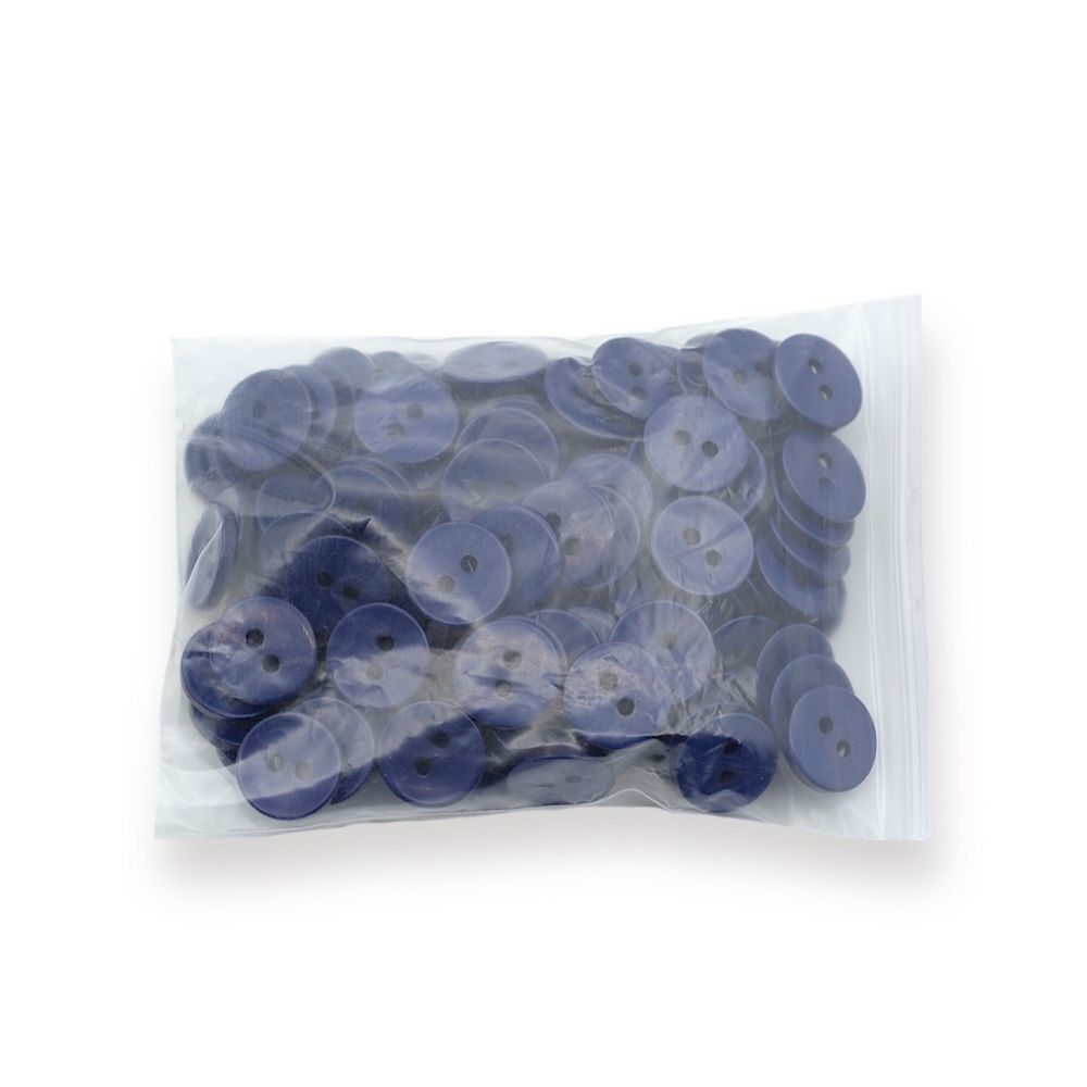 Пуговицы 2 прокола 18L, 11 мм, (Blue2 (синий2)), NE74, 144 шт