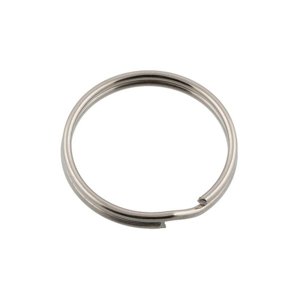 Кольцо для ключей и брелоков ⌀17 мм, металл, 04 никель, Gamma GH 107/17, 20 шт