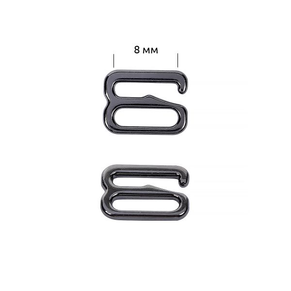 Крючки для купальника металл 8.0 мм, черный никель, 1000 шт