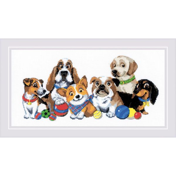 Набор для вышивания нитками Риолис, Дог-шоу 40х20см