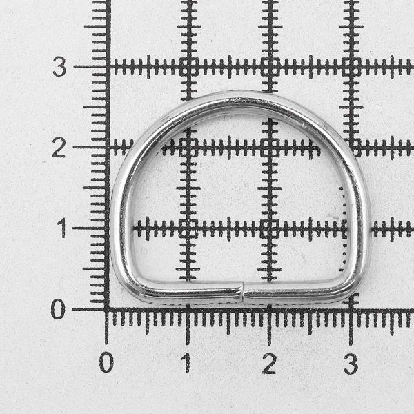 Полукольцо сварное металл внутр. 25.5 мм (внешн. 31.5х26 мм, ⌀3 мм), 20 шт, никель, РГ-03-02