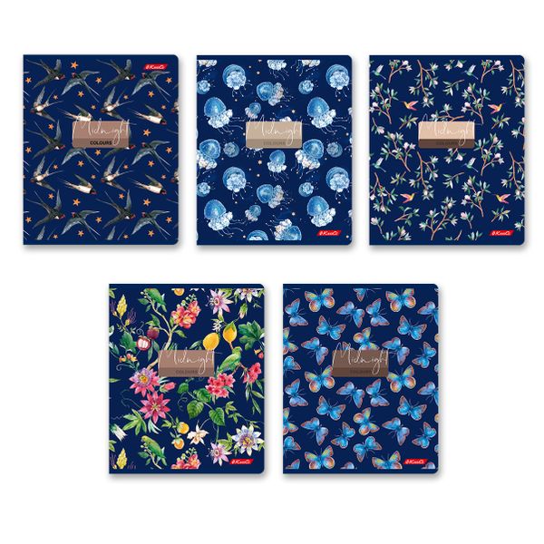 Тетрадь ученическая общая, выборочные блёстки, A5+ 80 л. на скобе 65 г/м², белизна 100%, 5 шт, клетка в термоусадочной пленке, 000483 Вальс цветов, Светоч 80ТСК5_5_2_1