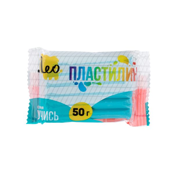 Пластилин классический, группа 2 LNMC-50 50 г (), 10 шт, 1 цв, голубой/azure, Лео LNMC-50