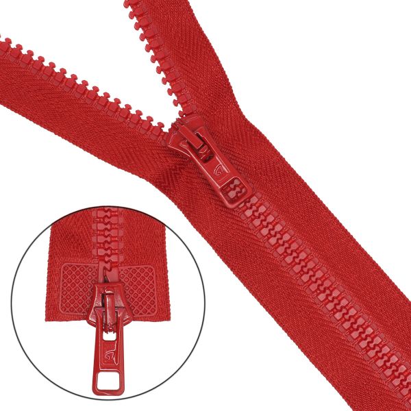 Молния трактор Arta Т6 (6 мм) 2 зам., разъем., 70 см, ОПТ. УП. 25 ШТ., 008 красный