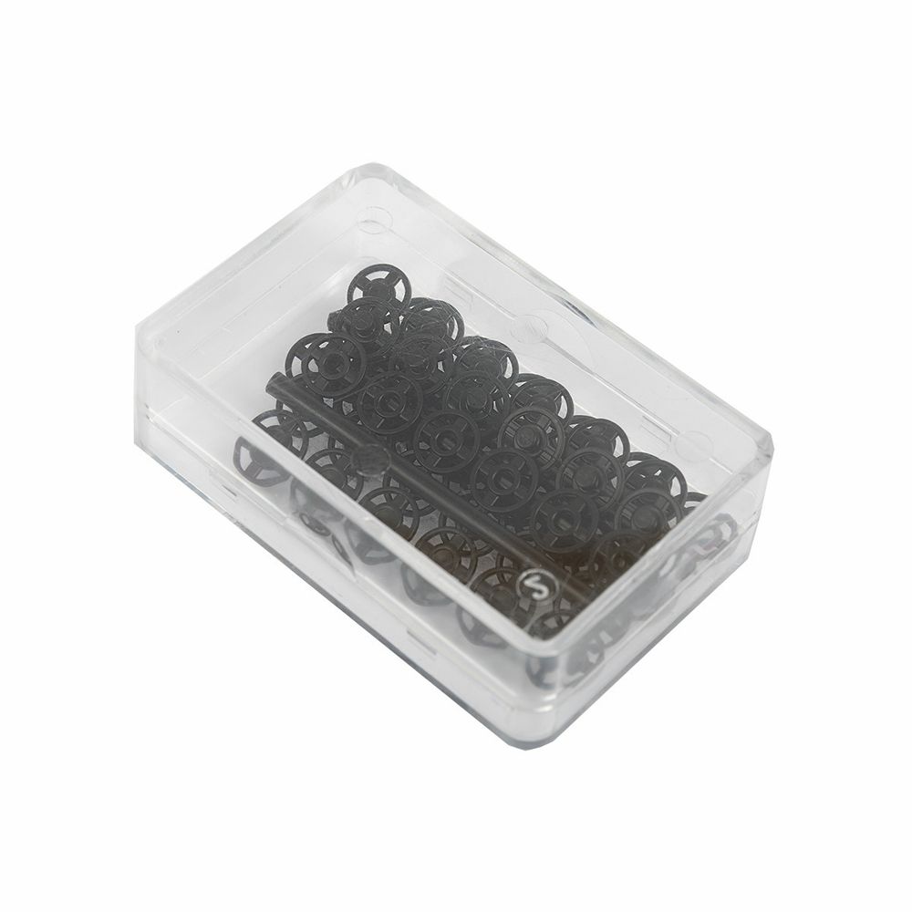 Кнопка пришивная пластик ⌀7 мм, 24 шт, черный, KOH-I-NOOR 11 (MIA1020 №1/2)