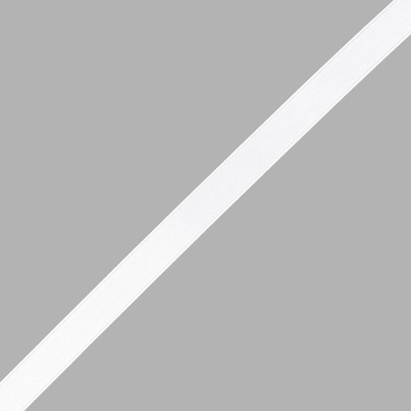 Лента атласная 2-сторонняя 12.0 мм / 22.86±1 метров, C1001 белый, 6102-0002, Globus