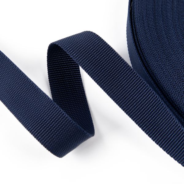 Стропа (ременная лента) 25 мм / 50 метров, толщ. 1.08 мм, [10 г/пог.м], 100% п/п, 227 т.синий, Gamma G-25 ЦВ