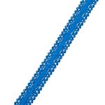 Тесьма отделочная вязаная 10 мм / 10 метров, рис 9254, синий/серебро, С3729г17/1