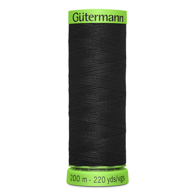 Нитки для тонких тканей Gutermann Extra Fine 150, 200м, _000 черный, 5 катушек